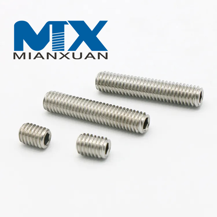 Tornillo de fijación hexagonal de punta plana