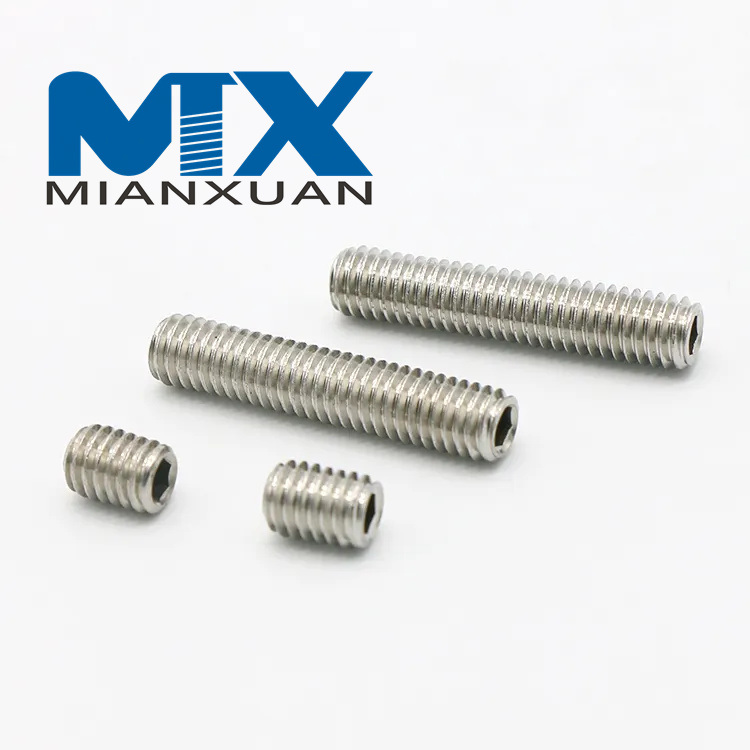 Tornillo de fijación hexagonal de punta plana