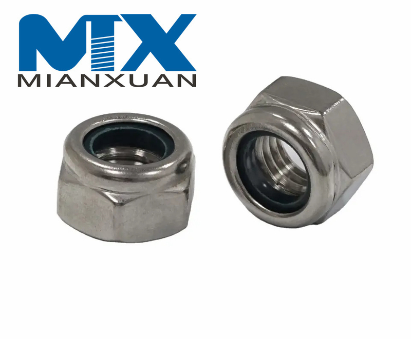 Tuercas de bloqueo hexagonales con inserto de nailon Tuercas DIN985