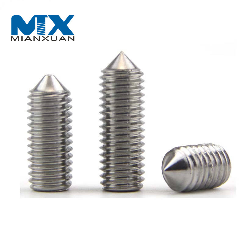 Tornillos de fijación de zócalo hexagonal de gran cantidad M12 * 20 mm con punta cónica DIN914