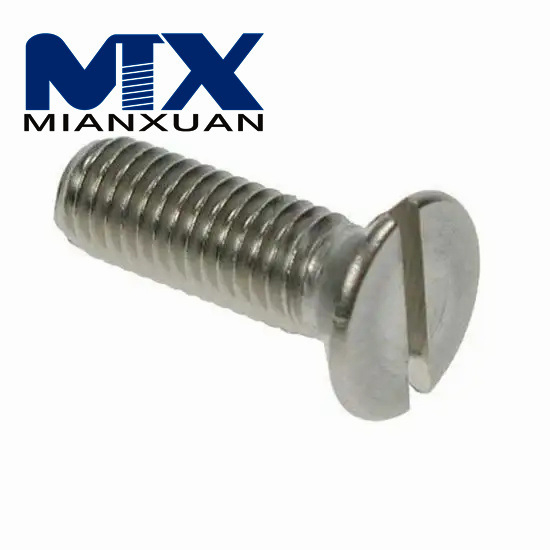 Tornillo de cabeza plana avellanada con tornillos ranurados de acero inoxidable 304