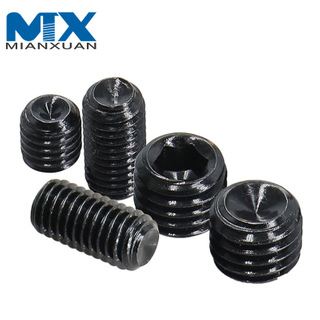 Tornillo prisionero del zócalo del hexágono del extremo plano de la taza del óxido negro DIN913 para la manija de puerta