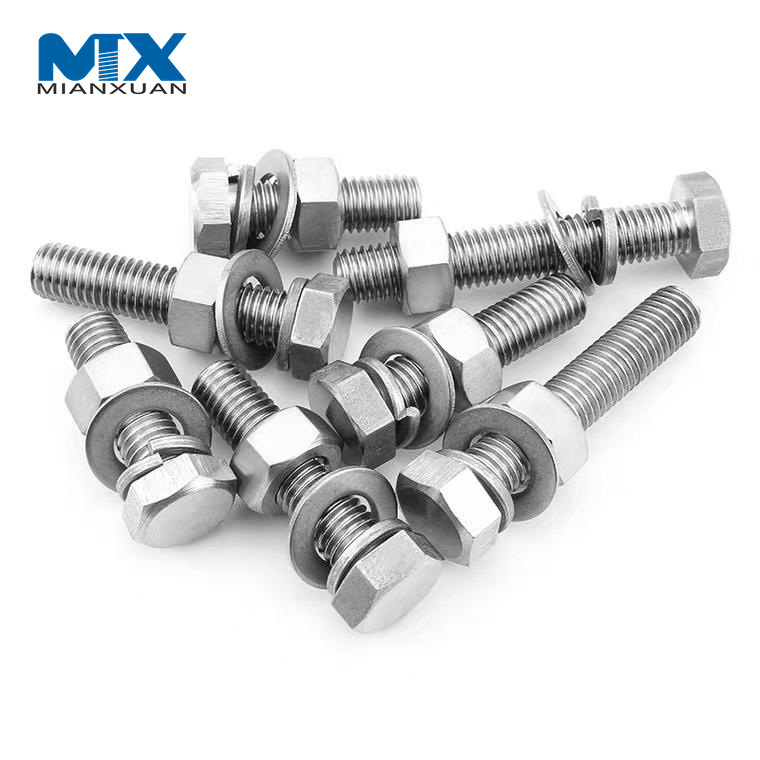 Arandela de tornillo de tuerca hexagonal de grado 8,8 de fabricación de China DIN931 DIN933
