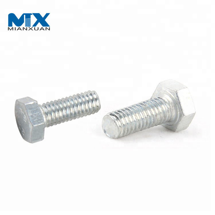 Proveedor de fábrica de sujetadores China DIN 933 Tuerca de perno hexagonal de acero al carbono