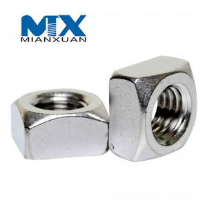 Acero al carbono 4,8 8,8 10,9 12,9 Tuerca cuadrada de acero dulce DIN 562 557 Tuerca cuadrada DIN557 DIN562 M12 M14 M16 M20 HDG Galvanizado en caliente