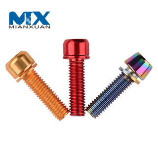 Tornillos de vástago de titanio para bicicleta, manillar cónico para ciclismo, tornillos fijos