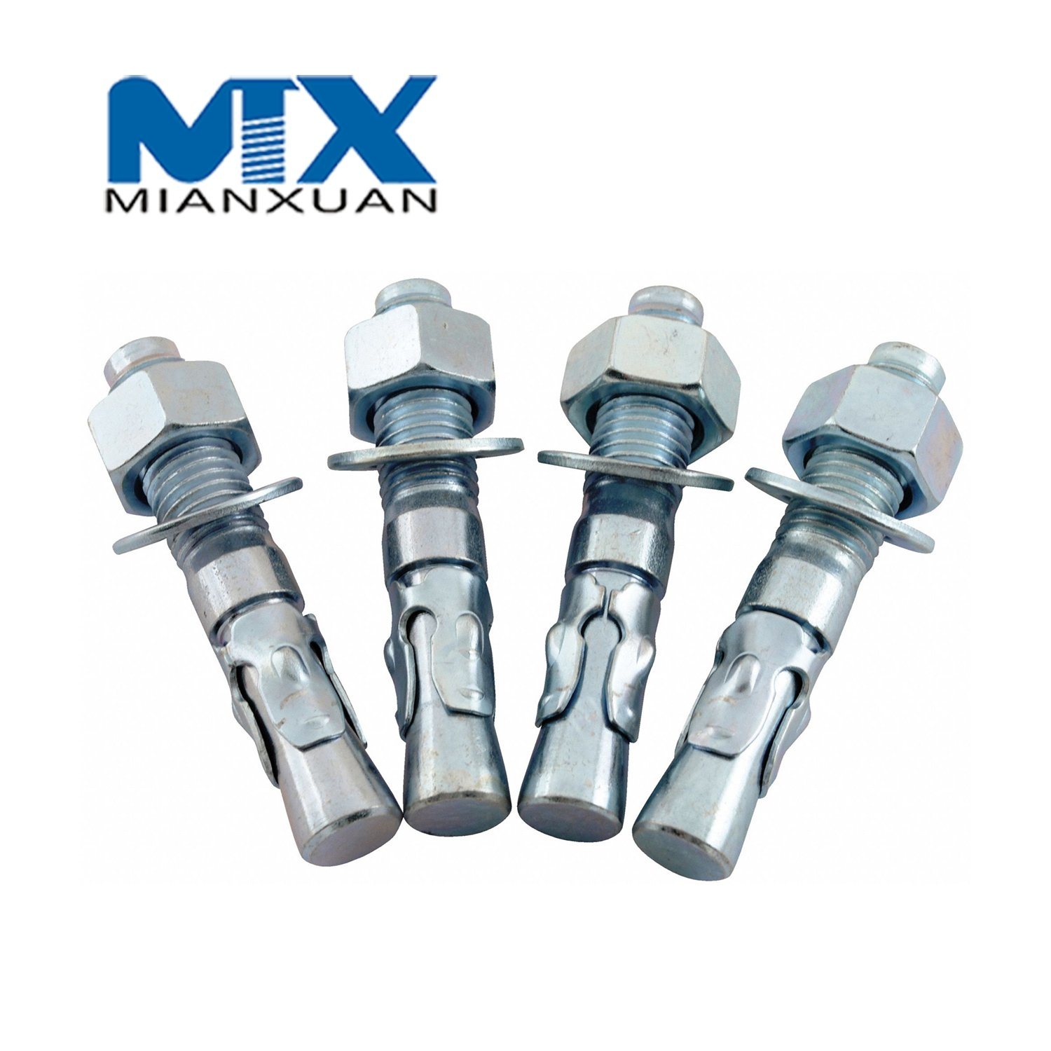 Anclaje blanco de la manga del galvanizado del tornillo del grado 4,8 del acero de carbono real de la fábrica