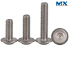 Tornillos de cabeza de botón hexagonal de acero inoxidable con collar