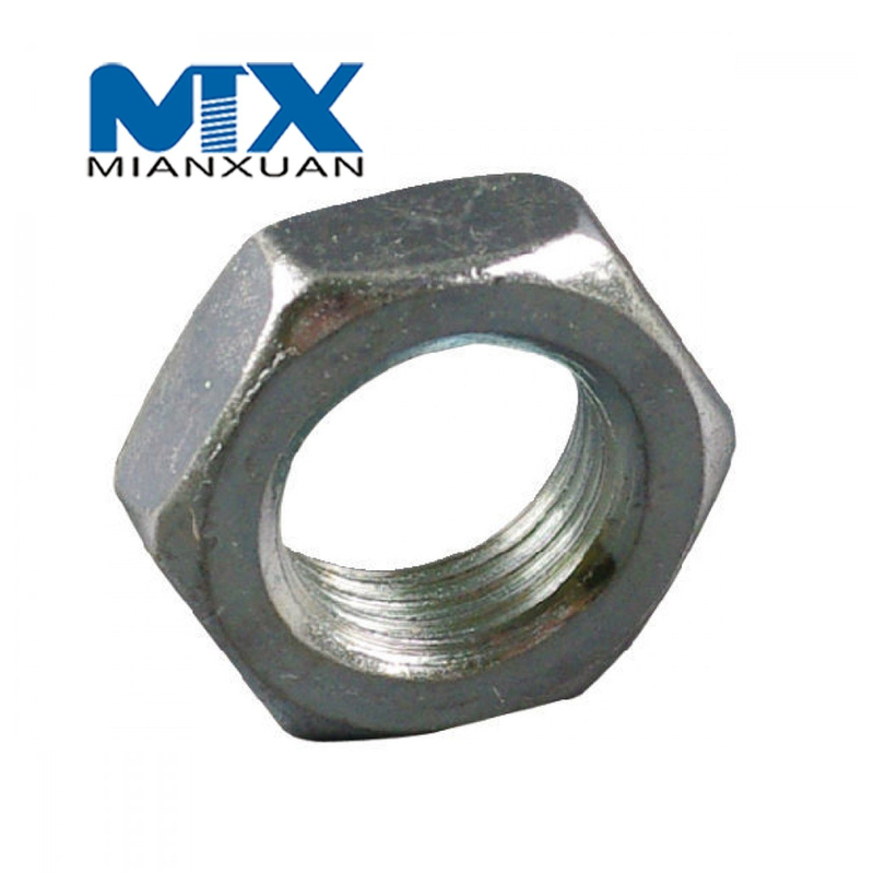 Tuerca hexagonal DIN936 Acero al carbono Fabricante estándar Zinc negro