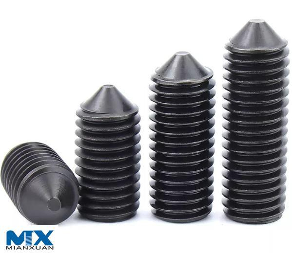 Tornillos de fijación hexagonales con punta cónica