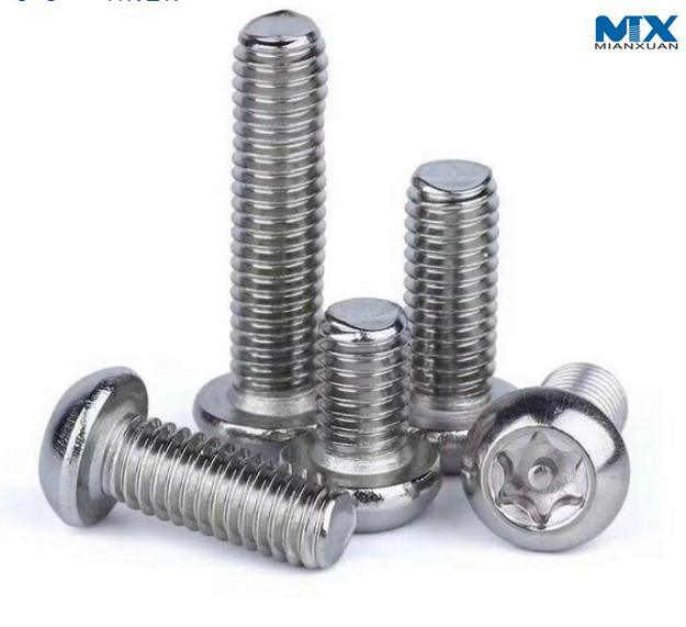 Tornillos de seguridad de cabeza avellanada o alomada con pasador