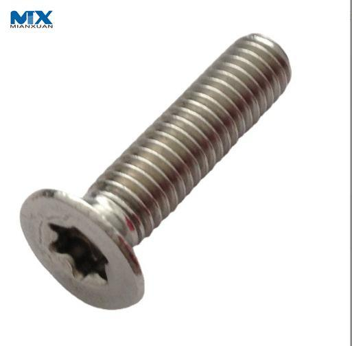 Tornillos de cabeza plana avellanada con casquillo hexalobular