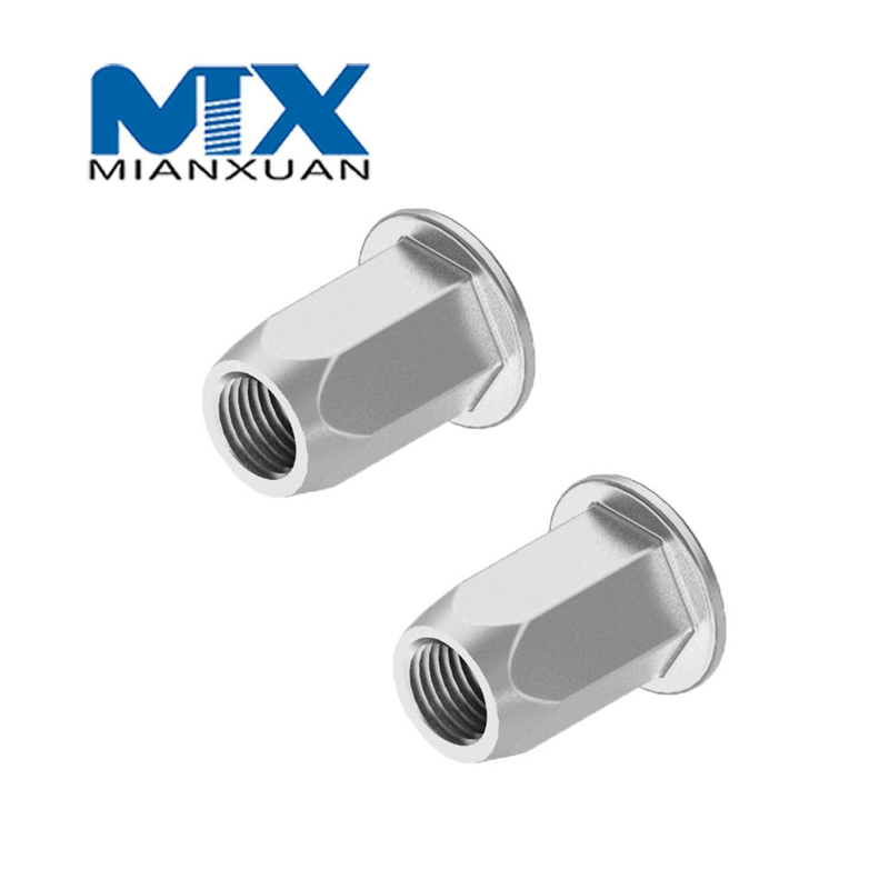 Acero de carbono especial hexagonal de encargo del hardware de las nueces los 8m del remache del parte movible del OEM