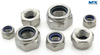 Tuercas hexagonales de acero al carbono con inserto de nailon para bloqueo