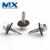 Tornillo autoperforante con cabeza de brida hexagonal de acero inoxidable