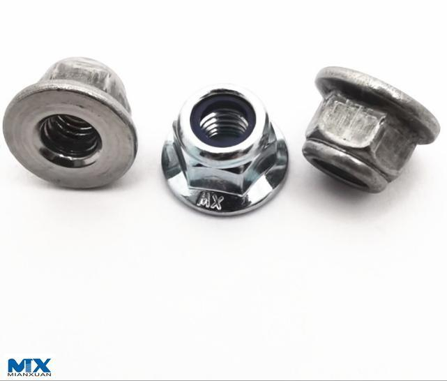 Tuercas hexagonales de par predominante con brida y con inserto no metálico