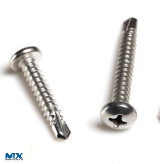 Tornillos perforadores de cabeza redonda cruzada o tornillo roscador