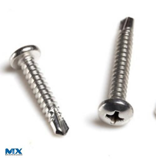 Tornillos perforadores de cabeza redonda cruzada o tornillo roscador