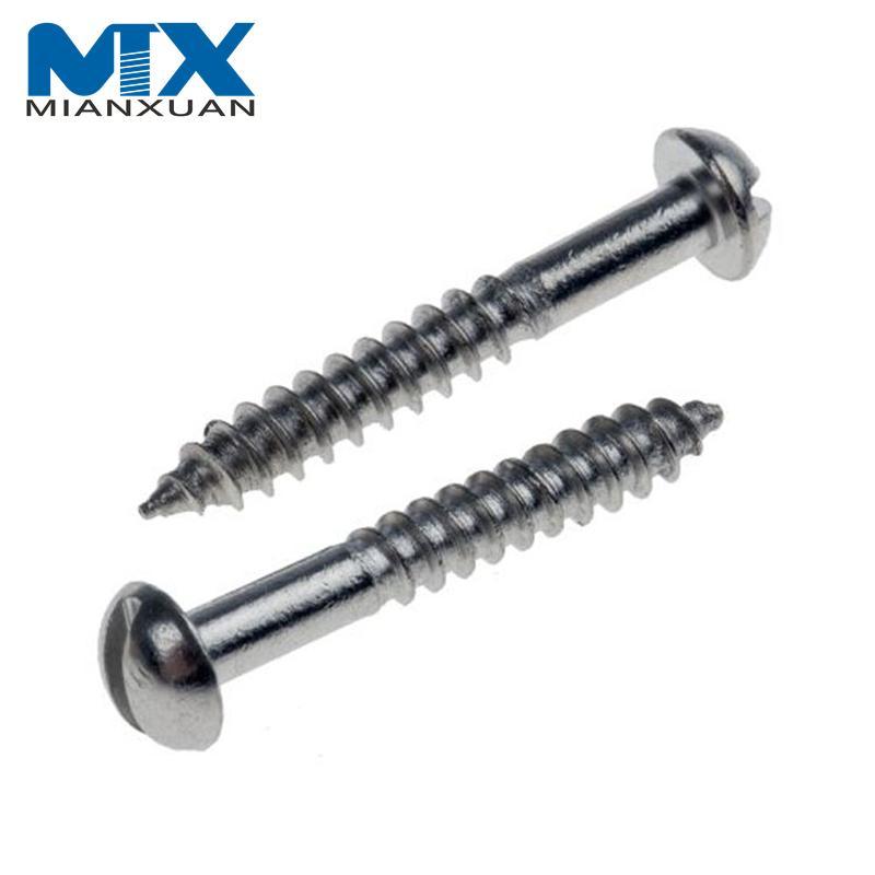 Tornillos para madera con cabeza de bola de 150 mm y accionamiento ranurado DIN96, M4 de 200 mm