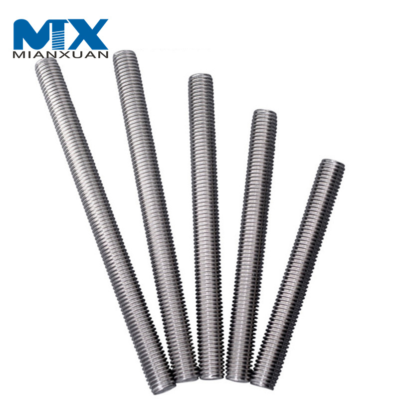 4,8 8,8 10,9 Barra roscada completa de acero inoxidable SS304 DIN976-1 Varillas de rosca