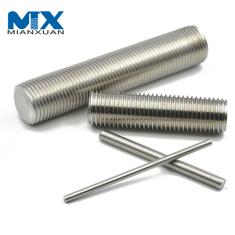 M14*2*3000mm 4,8 8,8 10,9 Barra roscada completa de acero inoxidable SS304 DIN975 varillas de rosca