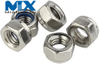 Tuerca hexagonal autoblocante con inserto de nailon