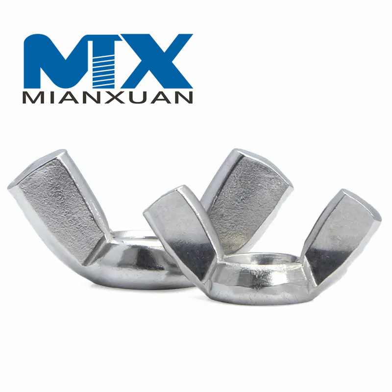 Tuerca de mariposa de acero inoxidable Tuerca de garra Tornillo manual