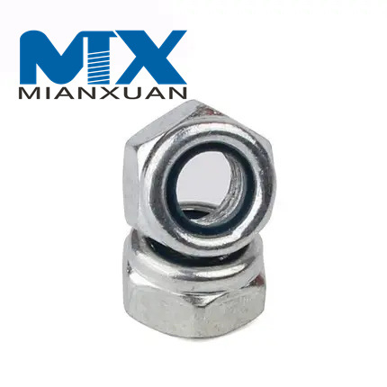 Tuercas de seguridad con inserción de nailon hexagonal de acero inoxidable