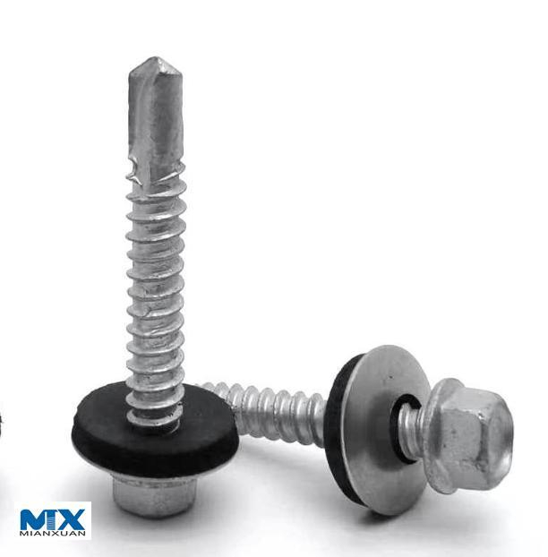Cabeza hexagonal con tornillos bimetálicos EPDM para energía solar