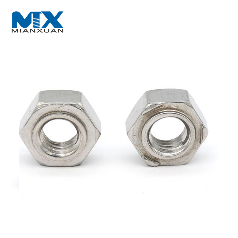 Tuerca hexagonal de soldadura hexagonal DIN929 Fábrica plana de acero al carbono Máquina formadora de alta velocidad de buena calidad Tuerca de tornillo de soldadura por puntos hexagonal de acero inoxidable