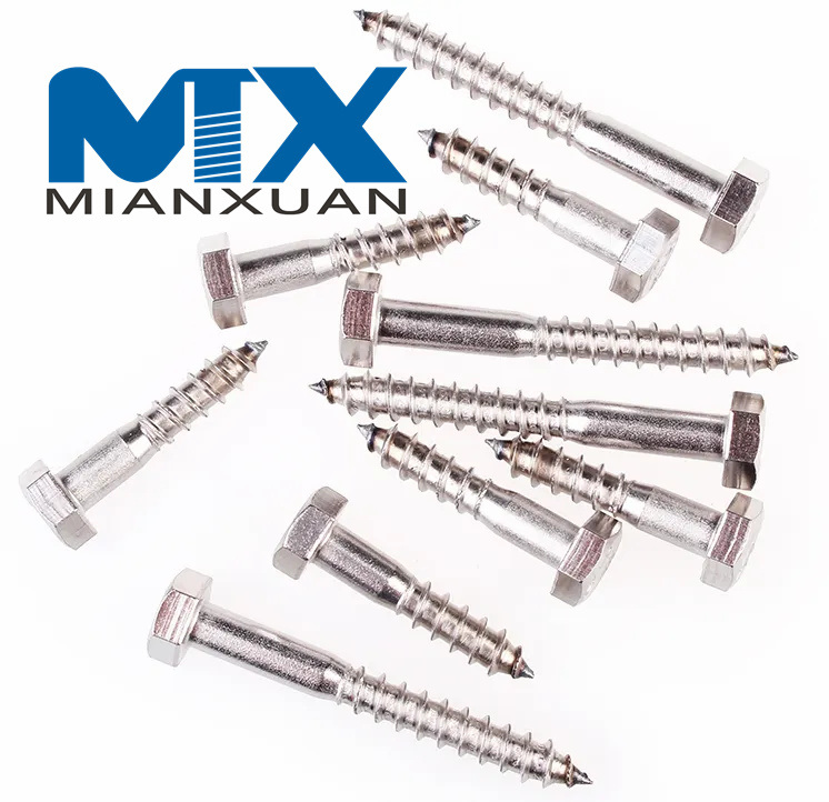 Tornillos para madera con cabeza hexagonal Tornillo de cabeza hexagonal
