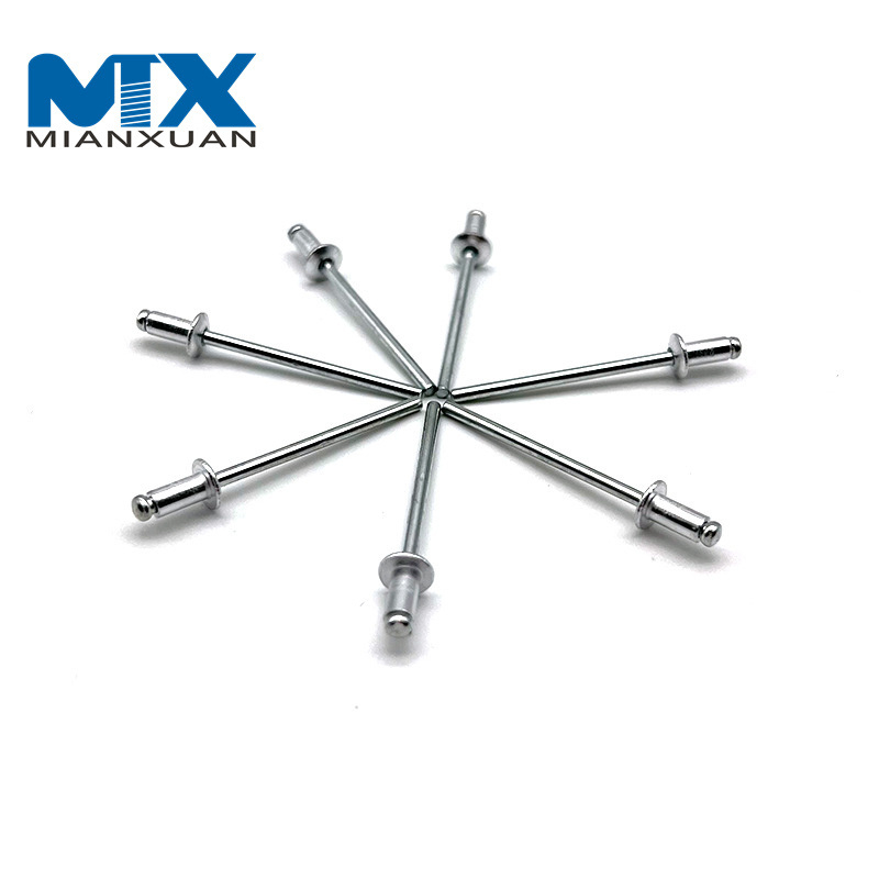 Remache ciego de extremo cerrado sellado con remache pop plano de acero de aluminio DIN7337