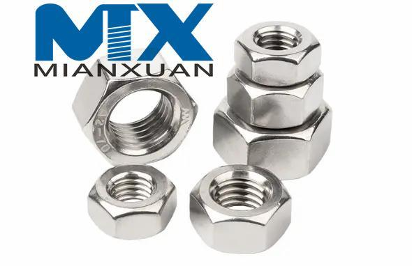 Tuerca hexagonal de acero inoxidable A2 A4 SS304 SS316