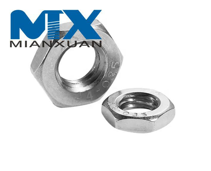 Tuerca delgada de acero inoxidable A2 A4 DIN439 Hex Jam