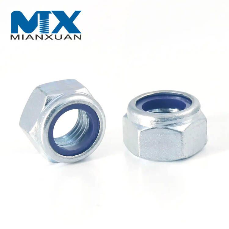 Tuercas de inserción de nailon hexagonales DIN985 Tuercas autoblocantes de nailon