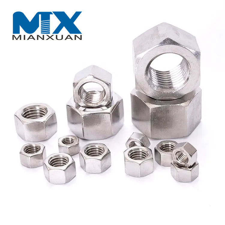 Tuerca hexagonal de acero inoxidable DIN934 SS304 SS316