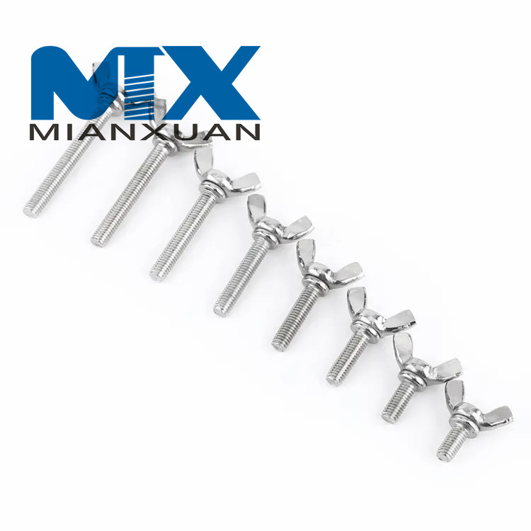 Tornillos de mariposa de ala Pernos Pernos de mano de ala de mariposa de pulgar