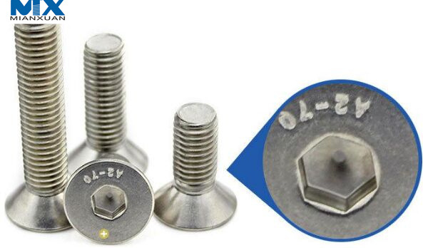 Tornillos de cabeza avellanada con casquillo hexagonal