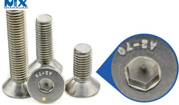 Tornillos de cabeza avellanada con casquillo hexagonal