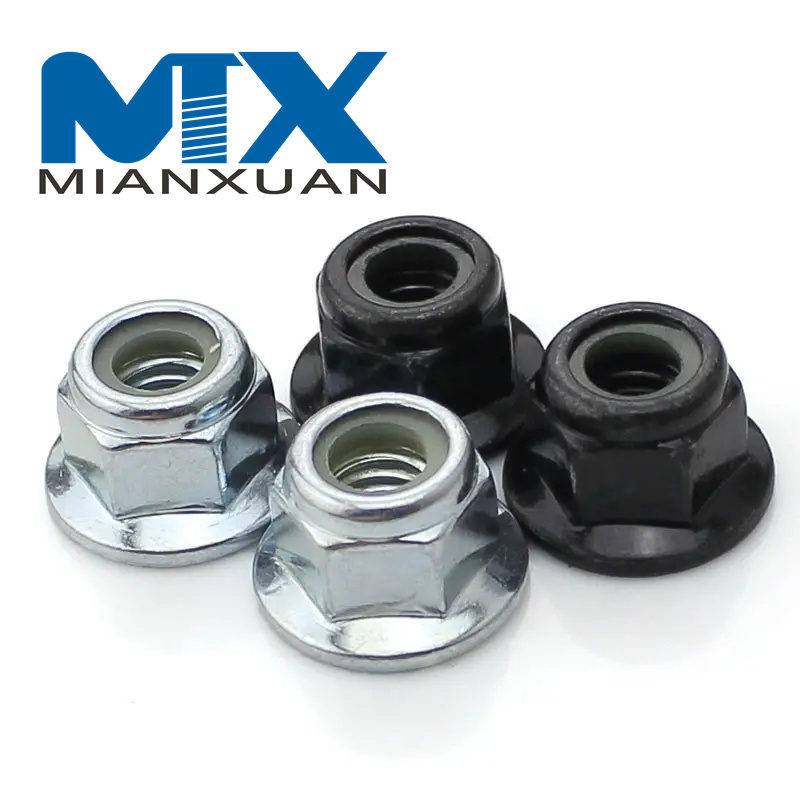 Tuerca de seguridad de nailon con brida hexagonal DIN1663