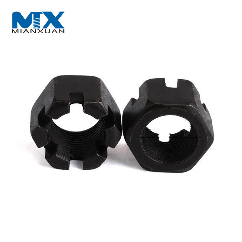 DIN935 Tuerca almenada / ranurada hexagonal de zinc de todos los tamaños DIN937