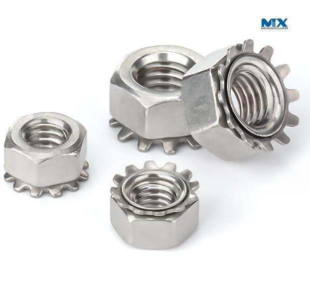 Tuercas de seguridad K de cabeza hexagonal para muebles o construcción