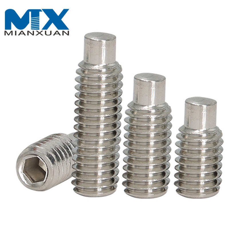 Tornillos de fijación de zócalo hexagonal negro de grado 8,8 con punta de perro DIN915