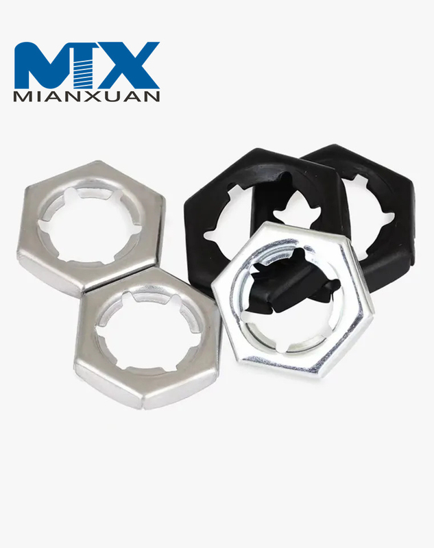 Contratuerca de acero al carbono Bloqueo de tuerca apretada autoblocante hexagonal