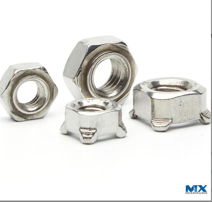 Tuercas soldadas hexagonales de acero inoxidable