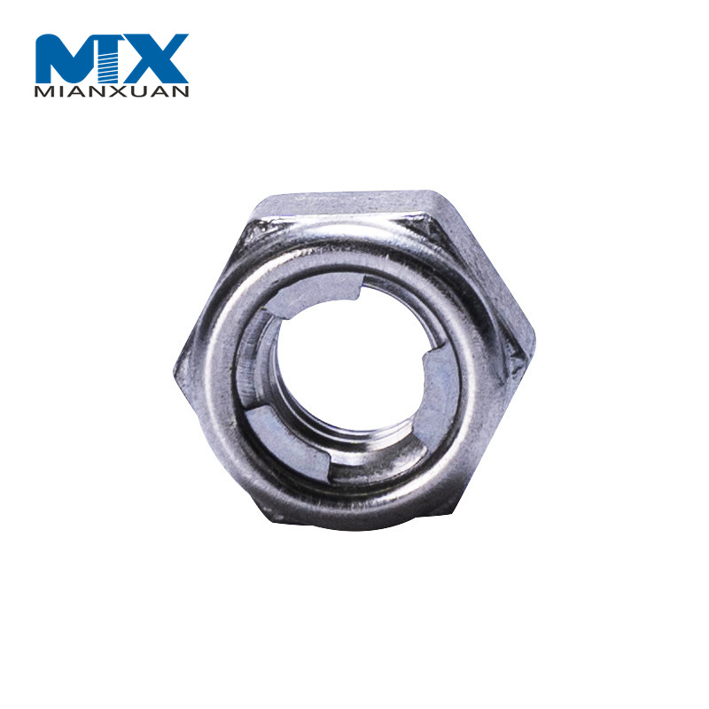 Tuerca autoblocante de metal hexagonal chapada en zinc DIN980m de alta calidad
