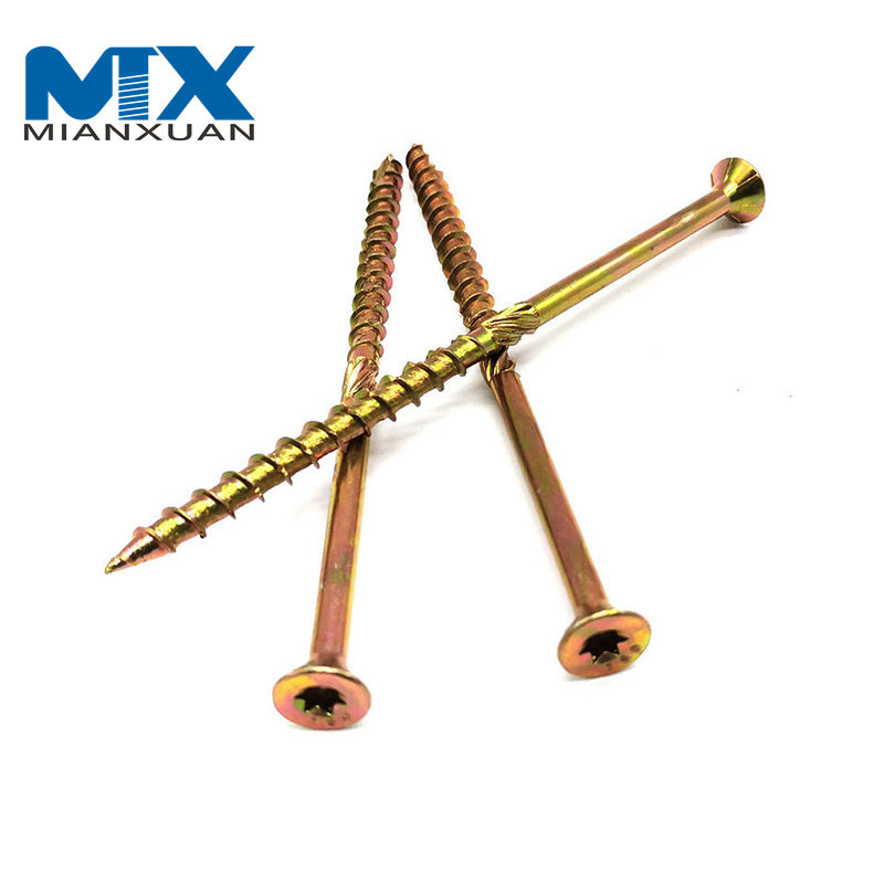 Tornillos para aglomerado con accionamiento Torx de cabeza avellanada y 6 puntas