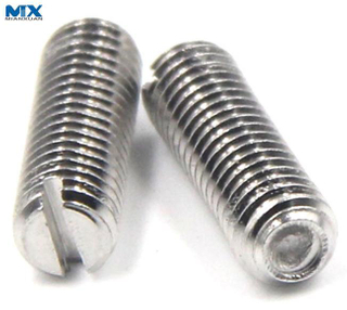 Tornillos de fijación ranurados con punta de copa