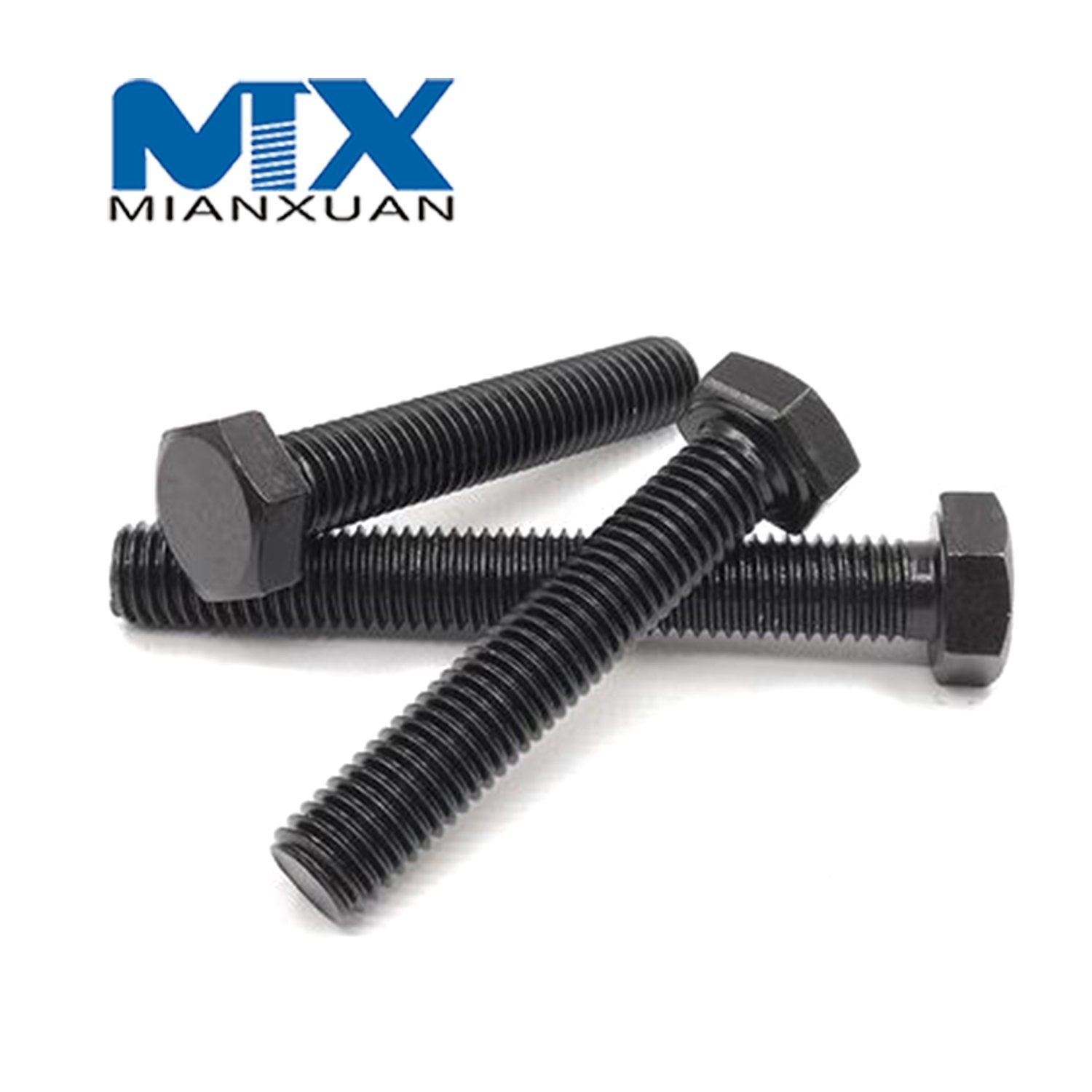 Acero al carbono 4,8 8,8 10,9 12,9 Perno hexagonal de acero dulce DIN933 Perno hexagonal 933 M3 M4 M5 M6 M8