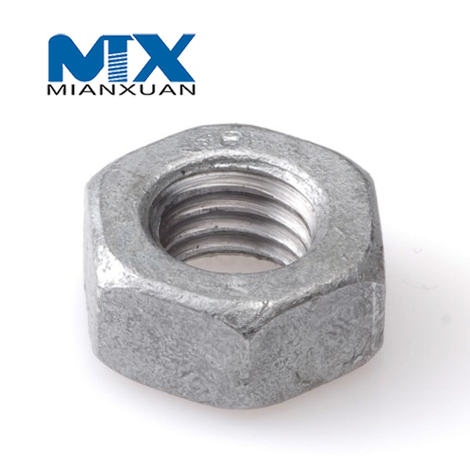 Acero al carbono 4.8 8.8 10.9 12.9 Tuerca hexagonal de acero dulce DIN 562 557 Tuerca hexagonal DIN557 DIN562 M12 M14 M16 M20 Zinc Negro Llano Galvanizado